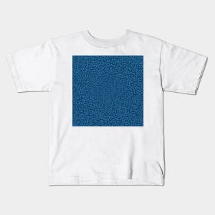 Warped Turing Pattern (Blue) Kids T-Shirt